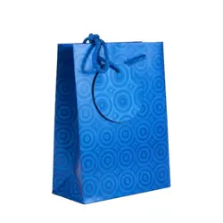 Bolsa de regalo holográfica primavera s azul