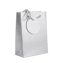 Bolsa de regalo holográfica primavera s plateada