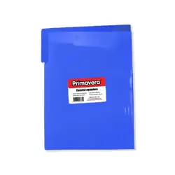 Carpeta plastica legajadora primavera carta azul