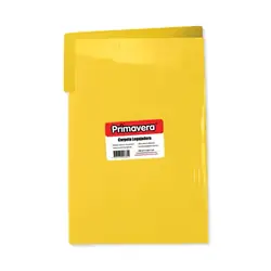 Carpeta plastica legajadora primavera oficio amarillo