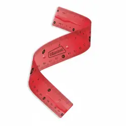 Regla flexible primavera roja