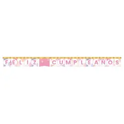 Cartel de letras sempertex feliz cumpleaños acuarela
