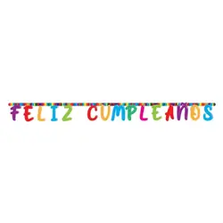Cartel de letras sempertex feliz cumpleaños festivo