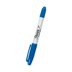 Marcador sharpie doble punta azul