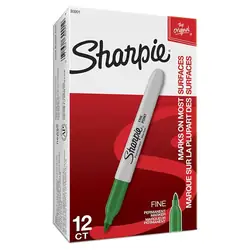 Marcador sharpie verde x 12