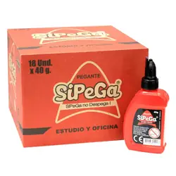 Pegante líquido sipega 40gr x 18