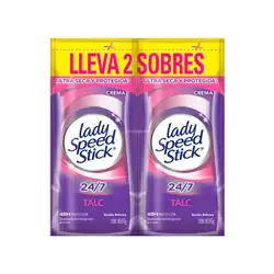 Desodorante lady speed stick 2 sobres crema