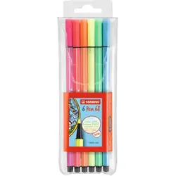 Plumones pen 68 stabilo x 6