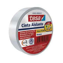 Cinta aislante tesa 18mm 5mts blanca