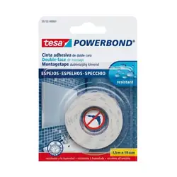 Cinta doble faz tesa espejos 1.5m x 19mm