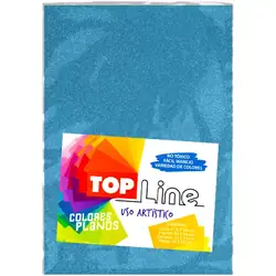 Fomi top line escarchado 1/8 azul cielo x 10