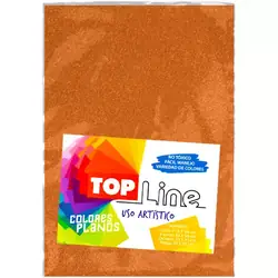 Fomi top line escarchado 1/8 naranja 10 und