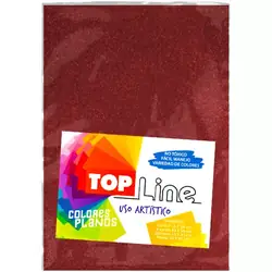 Fomi top line escarchado 1/8 rojo x 10