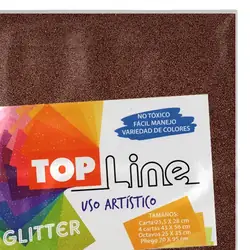 Fomi top line escarchado 4 cartas café x 10