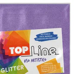 Fomi top line escarchado 4 cartas lila x 10