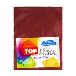 Fomi top line escarchado carta rojo x 10