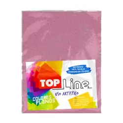 Fomi top line escarchado carta rosado x 10