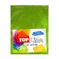 Fomi top line escarchado carta verde limón x 10