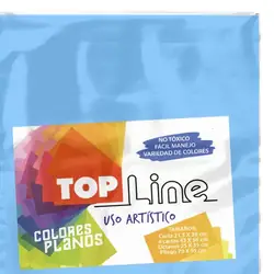 Fomi top line liso 4 cartas azul cielo x 10