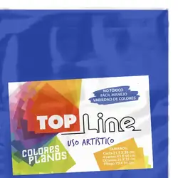 Fomi top line liso 4 cartas azul rey x 10