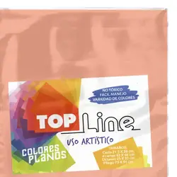 Fomi top line liso 4 cartas durazno x 10