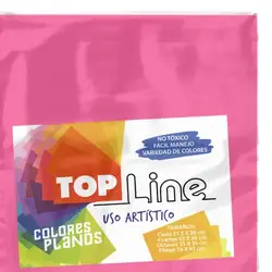Fomi top line liso 4 cartas rosado x 10