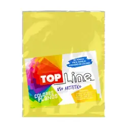 Fomi top line liso carta amarillo canario x 10