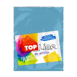 Fomi top line liso carta azul cielo x 10