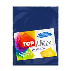 Fomi top line liso carta azul marino x 10