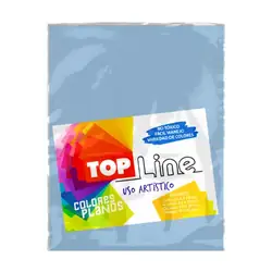 Fomi top line liso carta azul pastel x 10