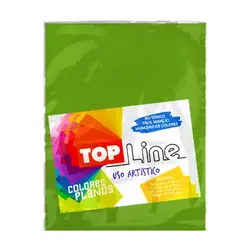 Fomi top line liso carta verde limón x 10