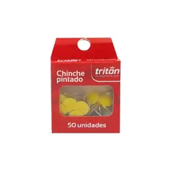 Chinche triton metálico amarillo x 50
