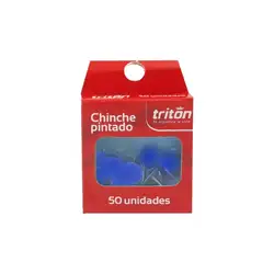 Chinche triton metálico azul x 50