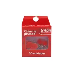 Chinche triton metálico rojo x 50