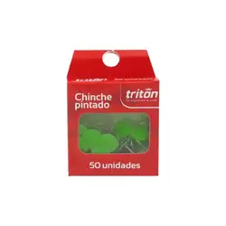 Chinche triton metálico verde x 50
