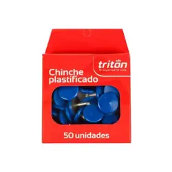 Chinche triton plástico azul x 50