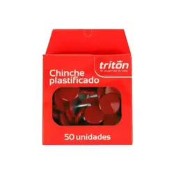 Chinche triton plástico rojo x 50