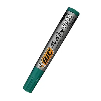 Marcador bic permanente verde