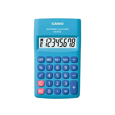 Calculadora casio sencilla hl-815l azul