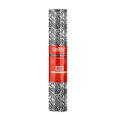 Rollo adhesivo contact estampado 20mts zebra