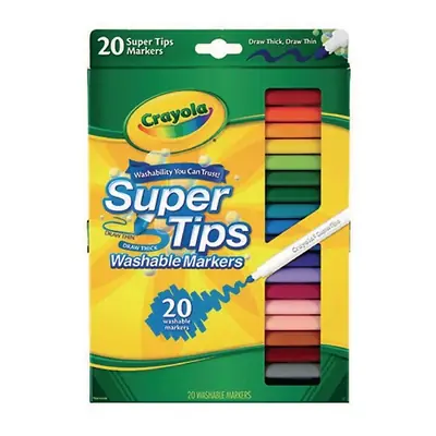 Plumones lavables crayola x 20