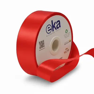 Cinta satinada eka 35mm rojo