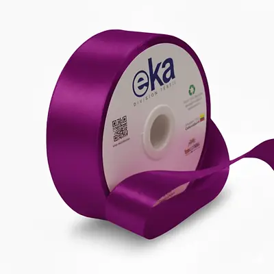 Cinta satinada eka 35mm violeta oscuro
