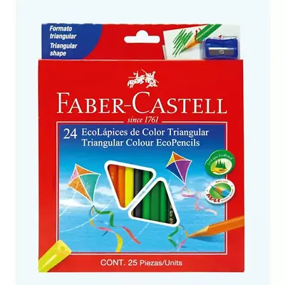 Colores faber castell ecólogicos triangular 24 und
