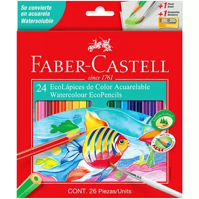 Colores faber castell acuarelable 24 und