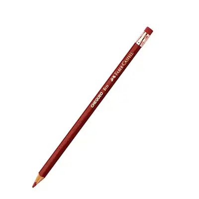 Lápiz eco faber castell chequeo rojo