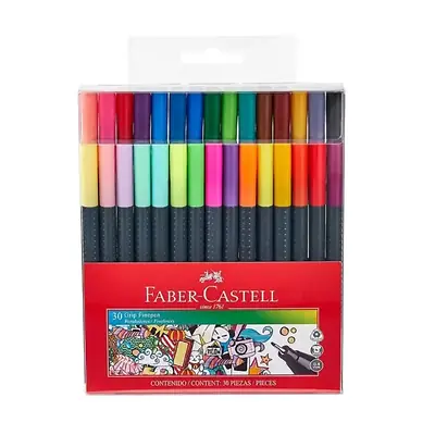 Micropunta grip finepen faber castell multicolor x 30