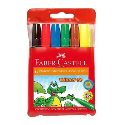 Plumón faber castell ally x 6