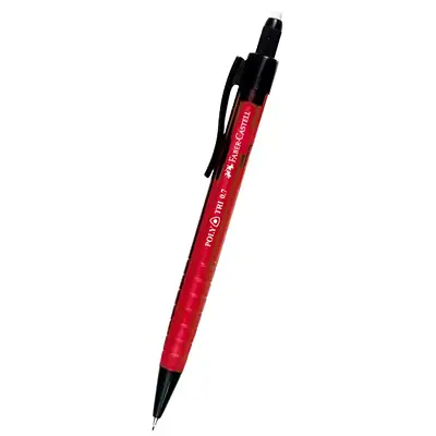 Portaminas faber castell poly 0.7 rojo
