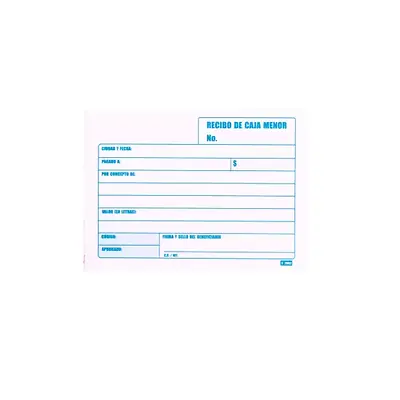 Recibo de caja formas futuro x 200 hojas